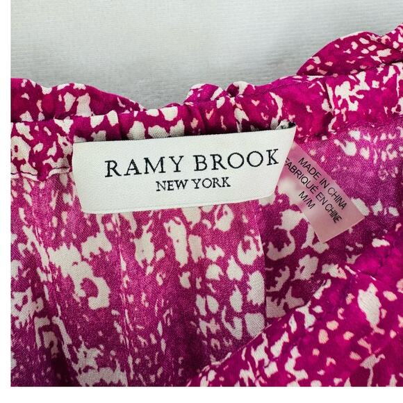 Ramy Brook Silk Printed St. Barts Silk Strapless Mini Dress Purple – Size Medium - Picture 5 of 7